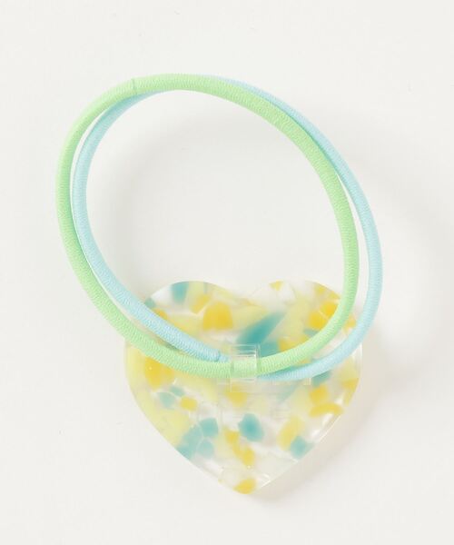 MILKFED.（ミルクフェド）の「MULTICOLOR HEART HAIR  ELASTIC（ヘアゴム・レディース・ブラック/ピンク/イエロー・ONE SIZE）」の9枚目の写真
