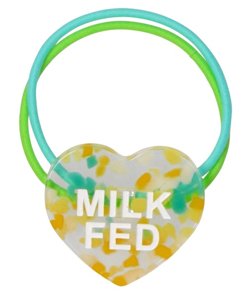 MILKFED.（ミルクフェド）の「MULTICOLOR HEART HAIR  ELASTIC（ヘアゴム・レディース・ブラック/ピンク/イエロー・ONE SIZE）」の6枚目の写真