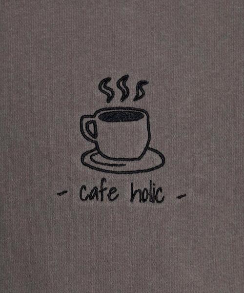 coen by Mr.SZK(コーエンバイミスタースズキ)の「- cafe holic - ロゴ刺繍 カフェスウェット【coen × Mr.SZK】(スウェット・メンズ・チャコールグレー/ブルー/オフホワイト/ブラウン・SMALL/MEDIUM/LARGE/X-LARGE)」の9枚目の写真