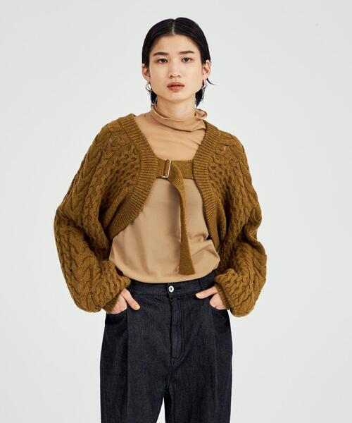 BRACTMENT(ブラクトメント)の「<BRACTMENT(ブラクトメント)>BM 2WAY ケーブルボレロ(カーディガン/ボレロ・レディース・ナチュラル/モカ・FREE)」の1枚目の写真