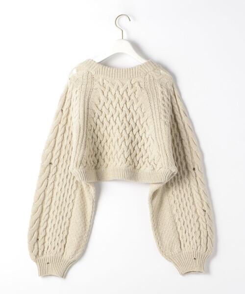 BRACTMENT(ブラクトメント)の「<BRACTMENT(ブラクトメント)>BM 2WAY ケーブルボレロ(カーディガン/ボレロ・レディース・ナチュラル/モカ・FREE)」の3枚目の写真