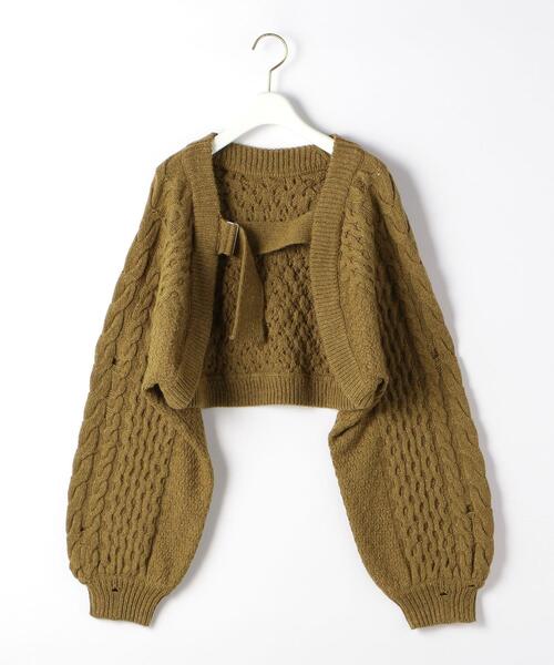 BRACTMENT(ブラクトメント)の「<BRACTMENT(ブラクトメント)>BM 2WAY ケーブルボレロ(カーディガン/ボレロ・レディース・ナチュラル/モカ・FREE)」の19枚目の写真
