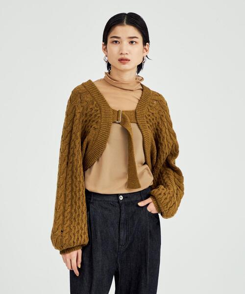 BRACTMENT(ブラクトメント)の「<BRACTMENT(ブラクトメント)>BM 2WAY ケーブルボレロ(カーディガン/ボレロ・レディース・ナチュラル/モカ・FREE)」の20枚目の写真