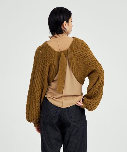 BRACTMENT(ブラクトメント)の「<BRACTMENT(ブラクトメント)>BM 2WAY ケーブルボレロ(カーディガン/ボレロ・レディース・ナチュラル/モカ・FREE)」の22枚目の写真
