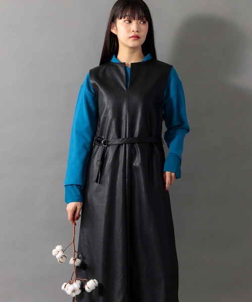 Anside(アンサイド)の「裾異素材切替Vネックプルオーバー(その他トップス・レディース・チャコールグレー/ブラウン/ブルー・M)」の14枚目の写真