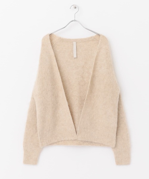 siiwa（シーワ）の「siiwa アルパカ混起毛カーディガン（カーディガン/ボレロ・レディース・ブルー/ベージュ系その他・ONE）」の2枚目の写真