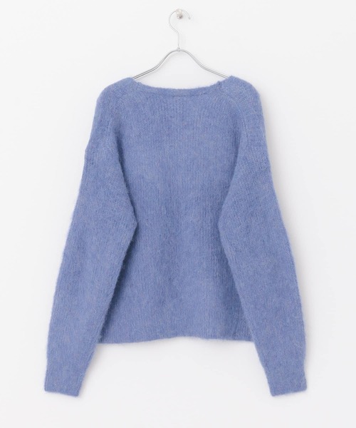 siiwa（シーワ）の「siiwa アルパカ混起毛カーディガン（カーディガン/ボレロ・レディース・ブルー/ベージュ系その他・ONE）」の6枚目の写真