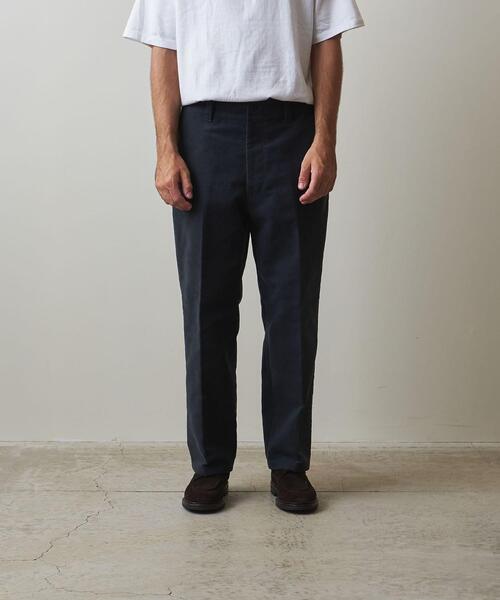 ブラック スラックス ボタン付き　steven alan 美品】steven alan スラックス ブラック S ウール 裏地付き