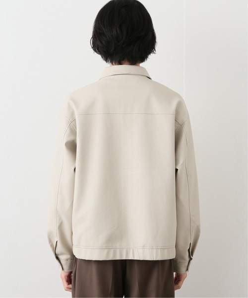 417 EDIFICE（フォーワンセブンエディフィス）の「フェイクレザーブルゾン（ブルゾン・メンズ・ブラック/ベージュ・MEDIUM/LARGE）」の6枚目の写真
