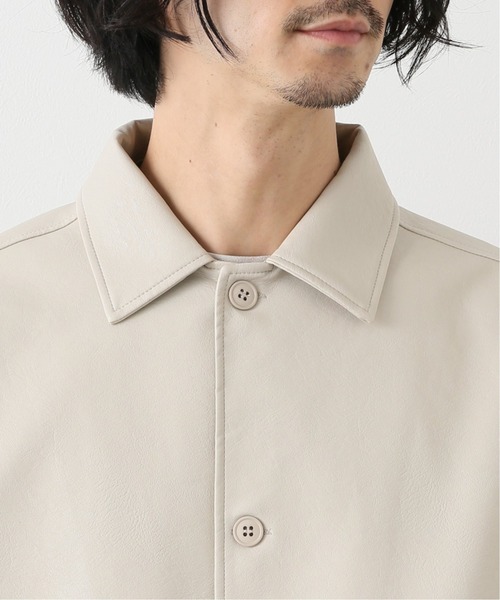 417 EDIFICE（フォーワンセブンエディフィス）の「フェイクレザーブルゾン（ブルゾン・メンズ・ブラック/ベージュ・MEDIUM/LARGE）」の7枚目の写真