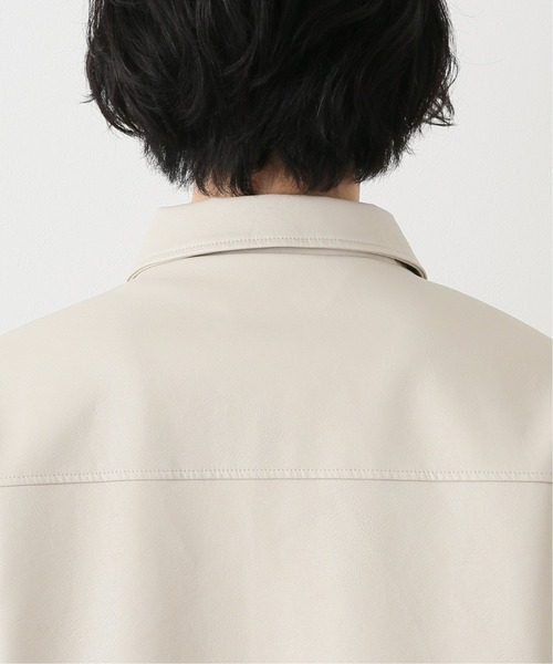 417 EDIFICE（フォーワンセブンエディフィス）の「フェイクレザーブルゾン（ブルゾン・メンズ・ブラック/ベージュ・MEDIUM/LARGE）」の8枚目の写真