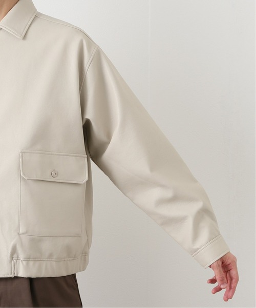 417 EDIFICE（フォーワンセブンエディフィス）の「フェイクレザーブルゾン（ブルゾン・メンズ・ブラック/ベージュ・MEDIUM/LARGE）」の9枚目の写真