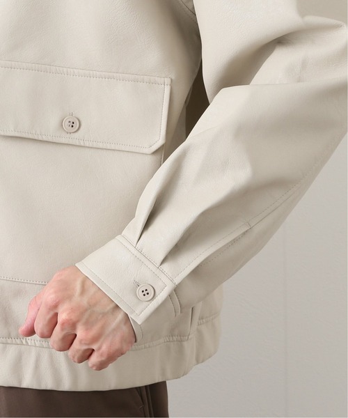 417 EDIFICE（フォーワンセブンエディフィス）の「フェイクレザーブルゾン（ブルゾン・メンズ・ブラック/ベージュ・MEDIUM/LARGE）」の10枚目の写真