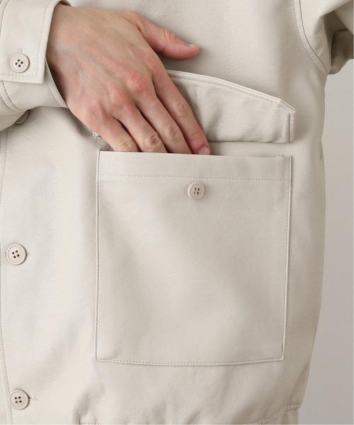 417 EDIFICE（フォーワンセブンエディフィス）の「フェイクレザーブルゾン（ブルゾン・メンズ・ブラック/ベージュ・MEDIUM/LARGE）」の11枚目の写真