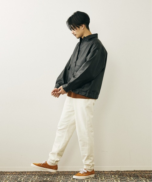 417 EDIFICE（フォーワンセブンエディフィス）の「フェイクレザーブルゾン（ブルゾン・メンズ・ブラック/ベージュ・MEDIUM/LARGE）」の21枚目の写真