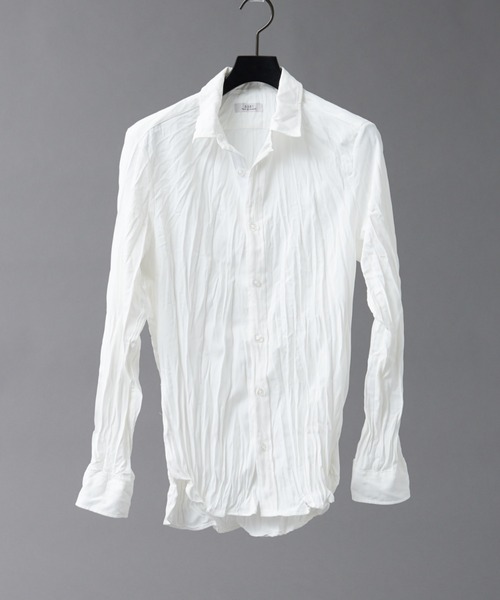 5351 POUR LES HOMMES（ゴーサンゴーイチプールオム）の「エステルツイルワッシャー シャツ（シャツ/ブラウス・メンズ・ホワイト/ブラック/カーキ/グレイッシュブルー・46/48/50）」の2枚目の写真