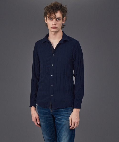 5351 POUR LES HOMMES（ゴーサンゴーイチプールオム）の「エステルツイルワッシャー シャツ（シャツ/ブラウス・メンズ・ホワイト/ブラック/カーキ/グレイッシュブルー・46/48/50）」の5枚目の写真