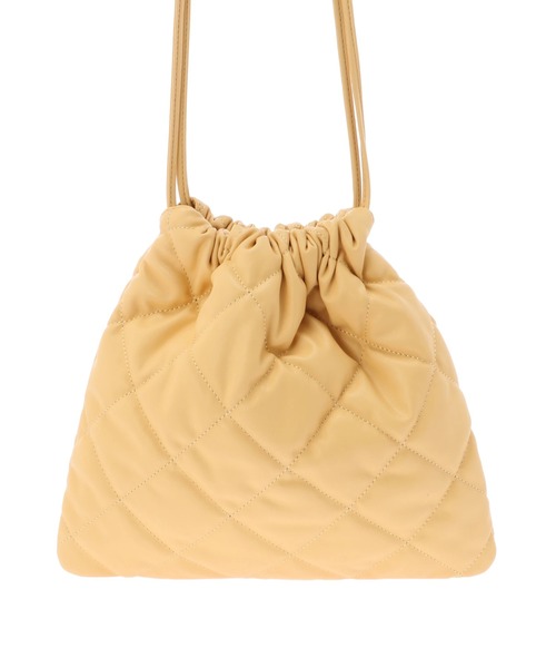 Green Parks(グリーンパークス)の「・キルティング巾着ショルダーバッグ*(ショルダーバッグ・レディース・グリーン/イエロー/グレイッシュベージュ/アイボリー・FREE)」の9枚目の写真