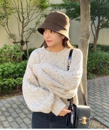 LIAN | 【yuiさんコラボ】ミックスカラーケーブルニット(ニット/セーター)