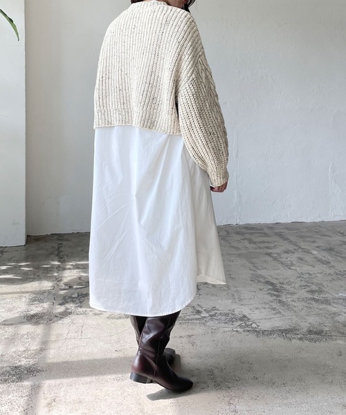 LIAN（リアン）の「【yuiさんコラボ】ミックスカラーケーブルニット（ニット/セーター・レディース・ベージュ/オートミール・FREE）」の20枚目の写真