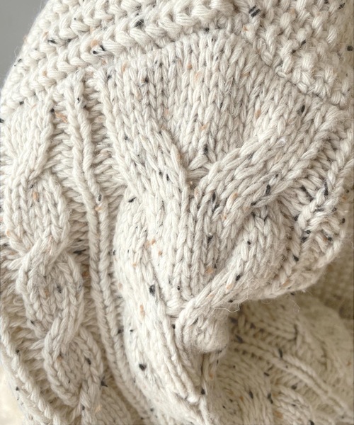 LIAN（リアン）の「【yuiさんコラボ】ミックスカラーケーブルニット（ニット/セーター・レディース・ベージュ/オートミール・FREE）」の15枚目の写真