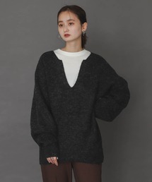 SENSE OF PLACE by URBAN RESEARCH | コクーンスリーブVネックセーター(ニット/セーター)