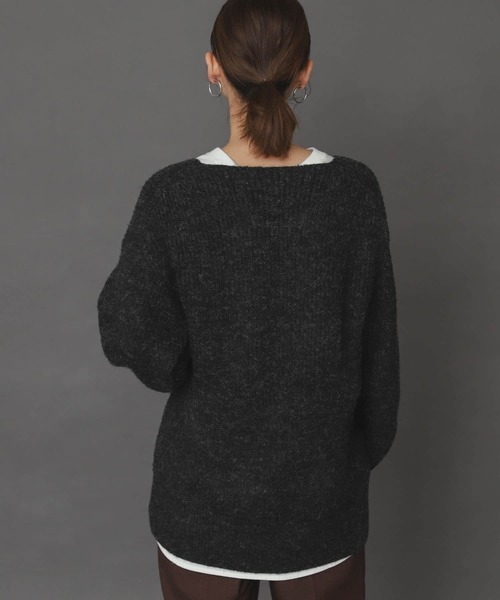 SENSE OF PLACE by URBAN RESEARCH（センスオブプレイスバイアーバンリサーチ）の「コクーンスリーブVネックセーター（ニット/セーター・レディース・ライトブルー/ブラック/レッド/アイボリー・ONE）」の18枚目の写真