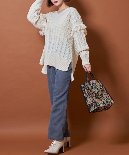 Cookie Chocolate（クッキーチョコレート）の「ゴブランスクエアトートバッグ（ショルダーバッグ・レディース・ブラック・FREE）」の7枚目の写真