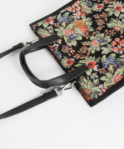 Cookie Chocolate（クッキーチョコレート）の「ゴブランスクエアトートバッグ（ショルダーバッグ・レディース・ブラック・FREE）」の8枚目の写真