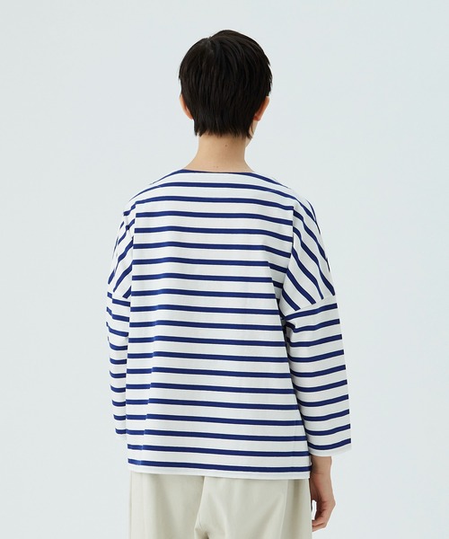 conges payes ADIEU TRISTESSE（コンジェ ペイエ アデュートリステス）の「バスクシャツ（Tシャツ/カットソー・レディース・ホワイト/ブルー/キナリ・FREE）」の15枚目の写真