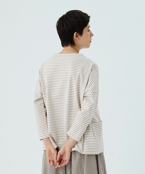conges payes ADIEU TRISTESSE（コンジェ ペイエ アデュートリステス）の「バスクシャツ（Tシャツ/カットソー・レディース・ホワイト/ブルー/キナリ・FREE）」の18枚目の写真