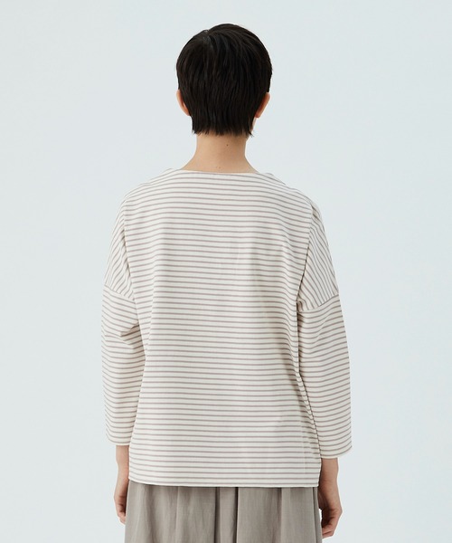 conges payes ADIEU TRISTESSE（コンジェ ペイエ アデュートリステス）の「バスクシャツ（Tシャツ/カットソー・レディース・ホワイト/ブルー/キナリ・FREE）」の7枚目の写真