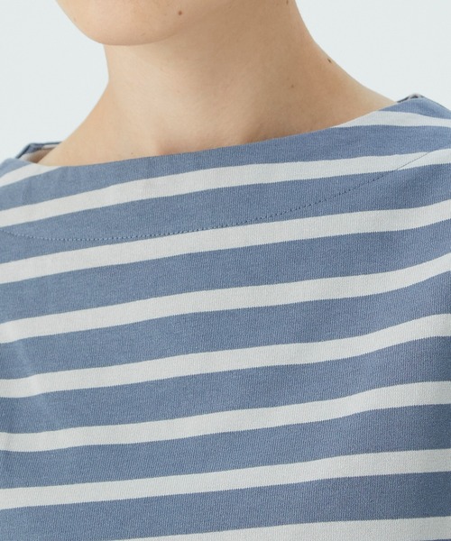 conges payes ADIEU TRISTESSE（コンジェ ペイエ アデュートリステス）の「バスクシャツ（Tシャツ/カットソー・レディース・ホワイト/ブルー/キナリ・FREE）」の11枚目の写真