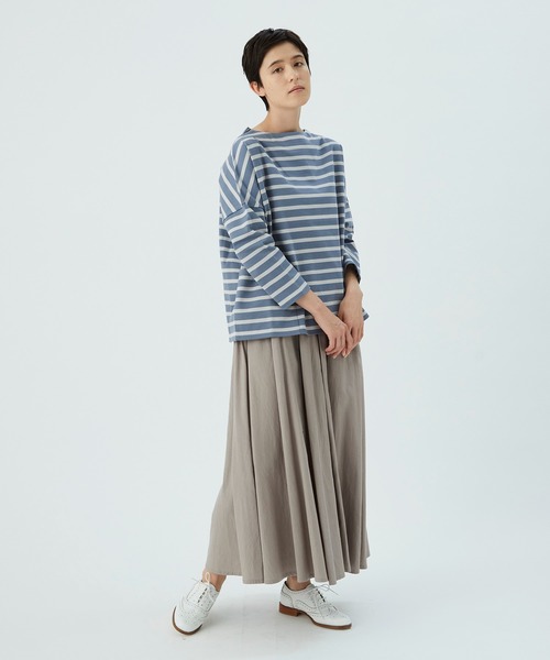 conges payes ADIEU TRISTESSE（コンジェ ペイエ アデュートリステス）の「バスクシャツ（Tシャツ/カットソー・レディース・ホワイト/ブルー/キナリ・FREE）」の17枚目の写真