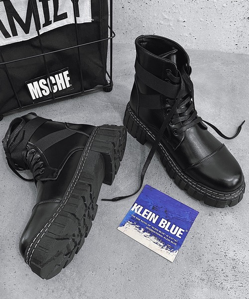 aimoha（アイモハ）の「ハイソールPU厚底スニーカーブーツ（ブーツ・メンズ・ブラック/ブラック系その他・26.0cm/25.0cm/26.5cm/27.0cm/25.5cm/24.5cm）」の18枚目の写真