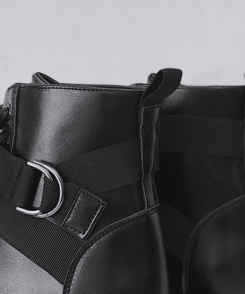 aimoha（アイモハ）の「ハイソールPU厚底スニーカーブーツ（ブーツ・メンズ・ブラック/ブラック系その他・26.0cm/25.0cm/26.5cm/27.0cm/25.5cm/24.5cm）」の7枚目の写真