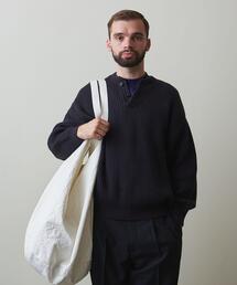 Steven Alan | ＜Steven Alan＞ AIR LOGG HENLEY NECK SWEATER-LOOSE/ニット(ニット/セーター)