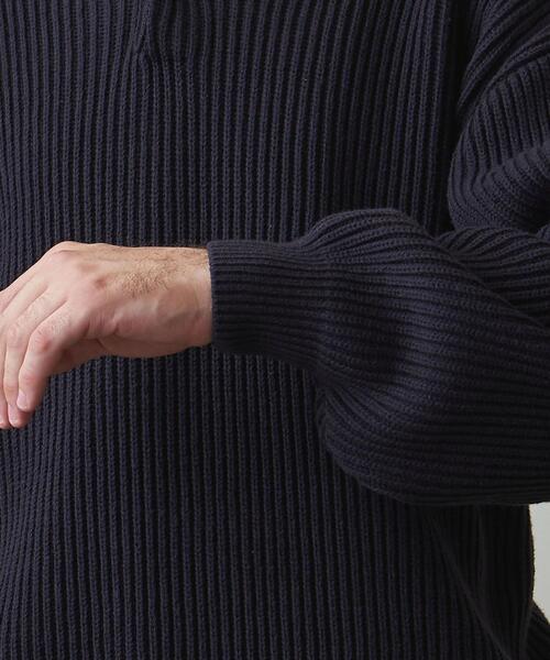 Steven Alan（スティーブンアラン）の「＜Steven Alan＞ AIR LOGG HENLEY NECK SWEATER-LOOSE/ニット（ニット/セーター・メンズ・ネイビー/ライトグレー・S/L/M/XL）」の20枚目の写真