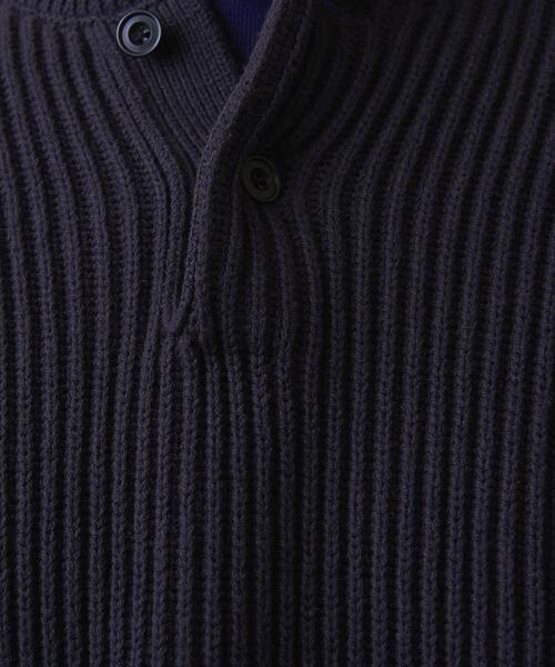 Steven Alan（スティーブンアラン）の「＜Steven Alan＞ AIR LOGG HENLEY NECK SWEATER-LOOSE/ニット（ニット/セーター・メンズ・ネイビー/ライトグレー・S/L/M/XL）」の22枚目の写真