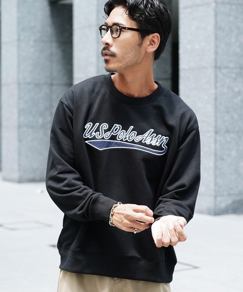 U.S. POLO ASSN.(ユーエスポロアッスン)の「US.POLO ASSN./ユーエスポロアッスン ブランド別注 裏毛ワンポイント刺繍 スウェットトレーナー(スウェット・メンズ・ホワイト×ブラック/ブラック×ホワイト/グレー系その他/ブルー系その他/グレー系その他2/ブラック系その他2/グリーン系その他/ホワイト系その他/グリーン系その他3/ブルー系その他3/グレー系その他6/グレー系その他4/ブルー系その他2/グレー系その他3/ブラック系その他/ホワイト系その他2/グレー系その他5/グリーン系その他2・MEDIUM/LARGE/X-LARGE)」の6枚目の写真