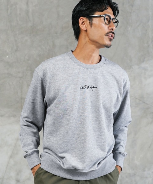 U.S. POLO ASSN.(ユーエスポロアッスン)の「US.POLO ASSN./ユーエスポロアッスン ブランド別注 裏毛ワンポイント刺繍 スウェットトレーナー(スウェット・メンズ・ホワイト×ブラック/ブラック×ホワイト/グレー系その他/ブルー系その他/グレー系その他2/ブラック系その他2/グリーン系その他/ホワイト系その他/グリーン系その他3/ブルー系その他3/グレー系その他6/グレー系その他4/ブルー系その他2/グレー系その他3/ブラック系その他/ホワイト系その他2/グレー系その他5/グリーン系その他2・MEDIUM/LARGE/X-LARGE)」の12枚目の写真