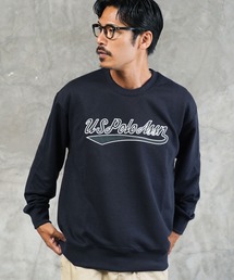 US.POLO ASSN./ユーエスポロアッスン ブランド別注 裏毛ワンポイント刺繍 スウェットトレーナー