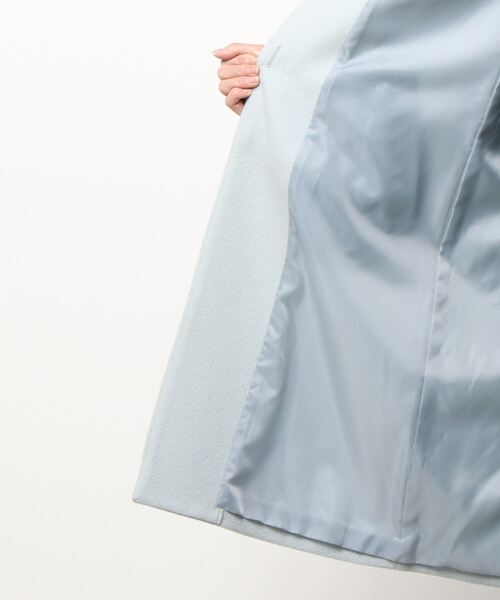 N.（N. Natural Beauty Basic）（エヌエヌナチュラルビューティーベーシック）の「【S Size Line】アンゴラビーバーカラーレスコート（ノーカラーコート・レディース・ベージュ/グレー/ライトグリーン/ホワイト/グレー系その他・SMALL/MEDIUM）」の6枚目の写真