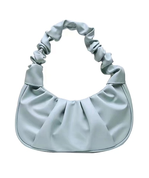 CORNERS（コーナーズ）の「ラウンドギャザーバッグ（ハンドバッグ・レディース・ブラック/パープル/ブルー/アイボリー・FREE）」の5枚目の写真