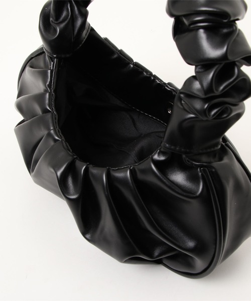 CORNERS（コーナーズ）の「ラウンドギャザーバッグ（ハンドバッグ・レディース・ブラック/パープル/ブルー/アイボリー・FREE）」の9枚目の写真