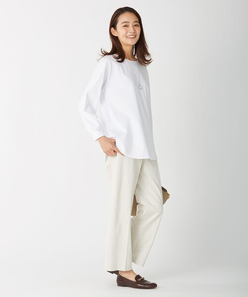 J.PRESS(ジェイプレス)の「【洗える】リランチェツイル ストレート パンツ(その他パンツ・レディース・アイボリー系/カーキ系/ネイビー系/スモーキーグリーン系・T13/T15)」の9枚目の写真