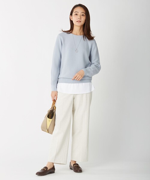 J.PRESS(ジェイプレス)の「【洗える】リランチェツイル ストレート パンツ(その他パンツ・レディース・アイボリー系/カーキ系/ネイビー系/スモーキーグリーン系・T13/T15)」の10枚目の写真