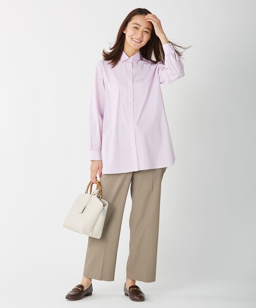 J.PRESS(ジェイプレス)の「【洗える】リランチェツイル ストレート パンツ(その他パンツ・レディース・アイボリー系/カーキ系/ネイビー系/スモーキーグリーン系・T13/T15)」の12枚目の写真