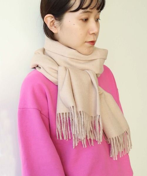 note et silence (ノートエシロンス)の「BRONTE BY MOON Alpaca Scarf (Plain)(マフラー・レディース・ブラウン/アイボリー・FREE)」の10枚目の写真