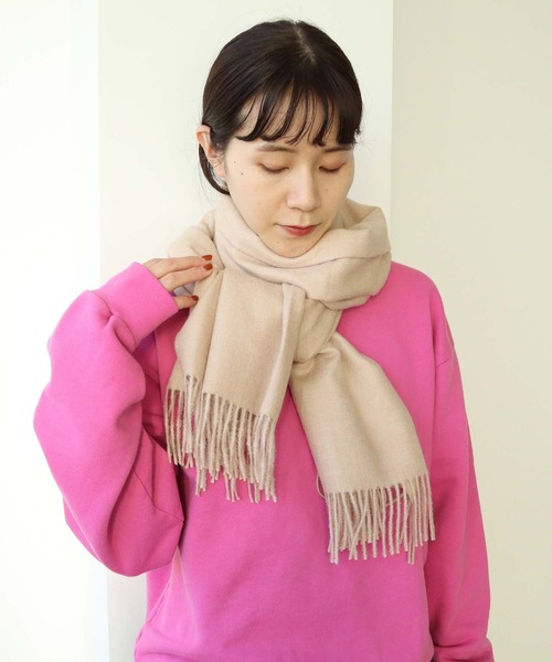 note et silence (ノートエシロンス)の「BRONTE BY MOON Alpaca Scarf (Plain)(マフラー・レディース・ブラウン/アイボリー・FREE)」の11枚目の写真